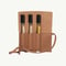 BROWN (PERSIAN) LEATHER POUCH 3 VIALS