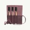 BURGUNDY (BUDEOS) LEATHER POUCH 3 VIALS