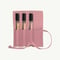 PINK (CORAL) LEATHER POUCH 3 VIALS